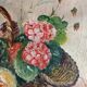 Tableau HST "Bouquet de fleurs des champs au panier" 1900 signé Delplanque