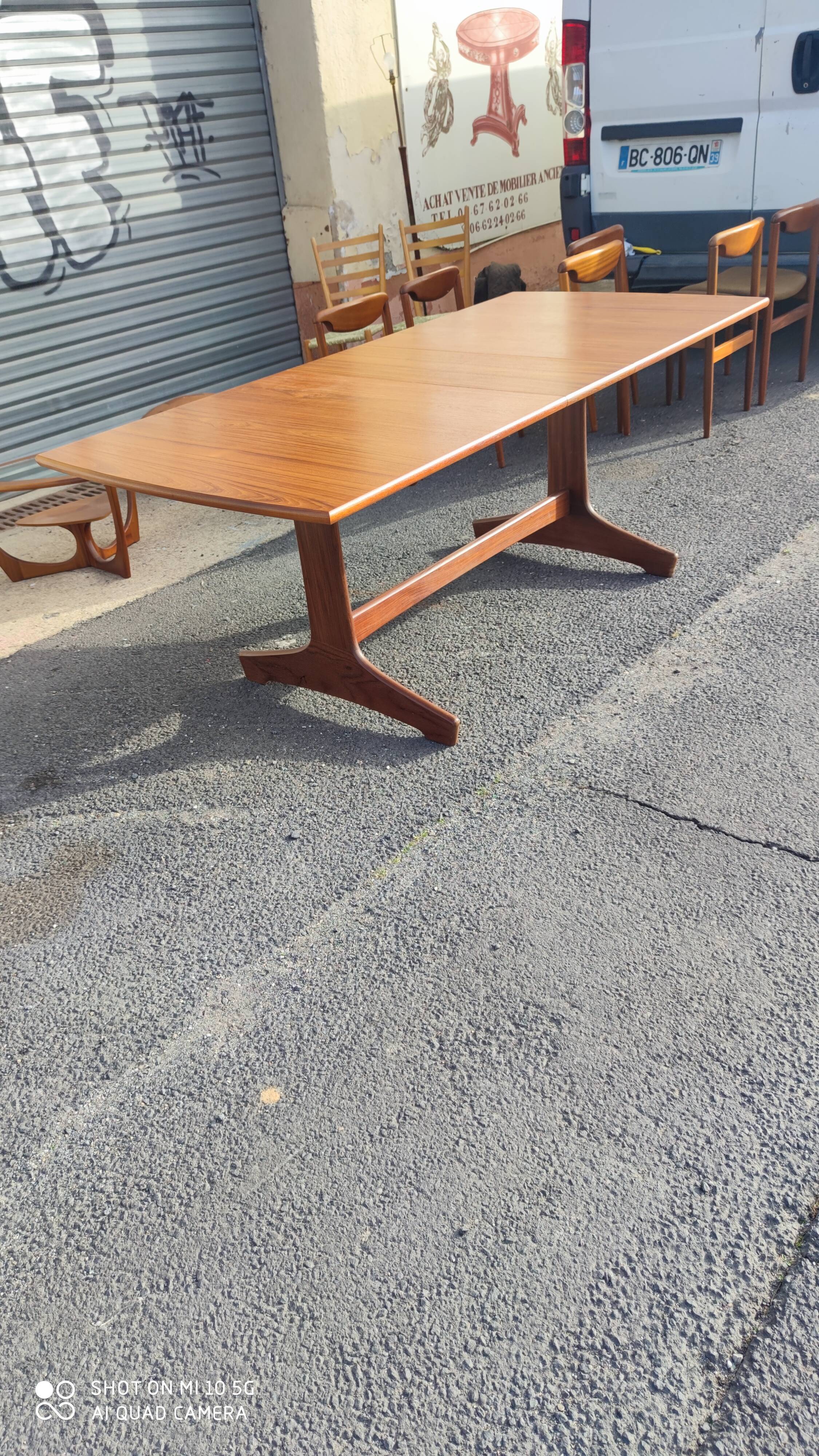 Teak extendable center table, circa 1960