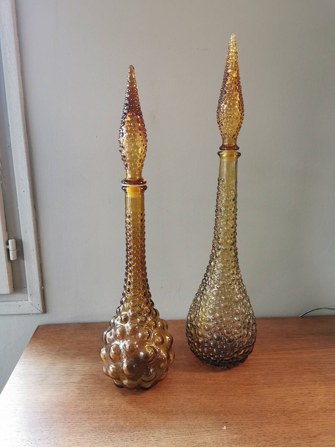 Large vintage bubble carafe