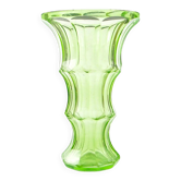 Vase Art Déco, verre uranium, Bohême, Tchécoslovaquie, années 1930