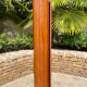 Wavy wooden screen circa 1950, Baumann by SNSA
