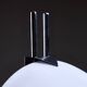 Postmodern Rhombus Shaped Table Lamp with Abstract Blue Stripes on Frosted Murano Glass