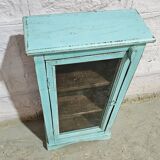 Turquoise showcase in Burmese teak
