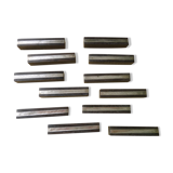 Set of 12 wooden and metal art deco style knife carriers