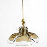 Beautiful 1960s J.T. Kalmar Franken heavy Murano glass floral ceiling lamp