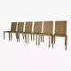 Set of 6 chairs model 1935 by Jean Michel Frank and Adolphe Chanaux for Ecart
