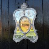 Venetian mirror made of Murano glass, circa 1950.