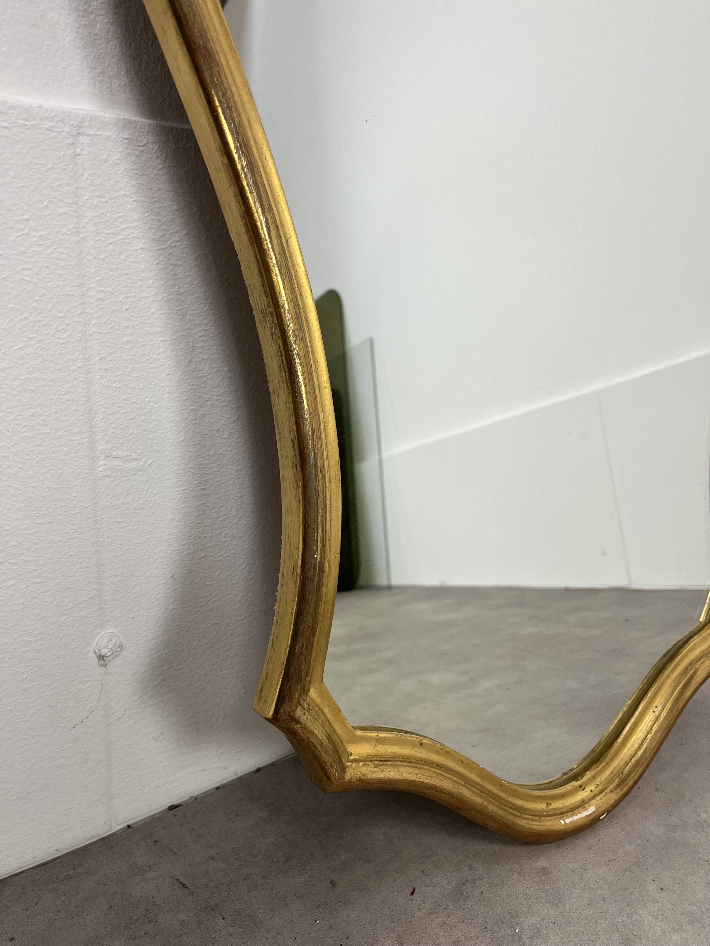 Gilded mirror carved wood, shell, classic style