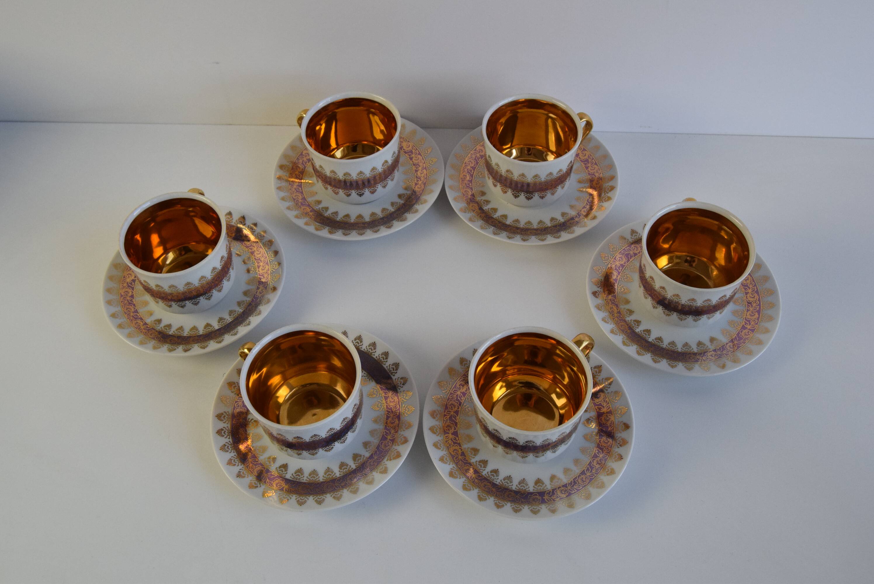Set of six Cups and Saucers by Epiag 1950