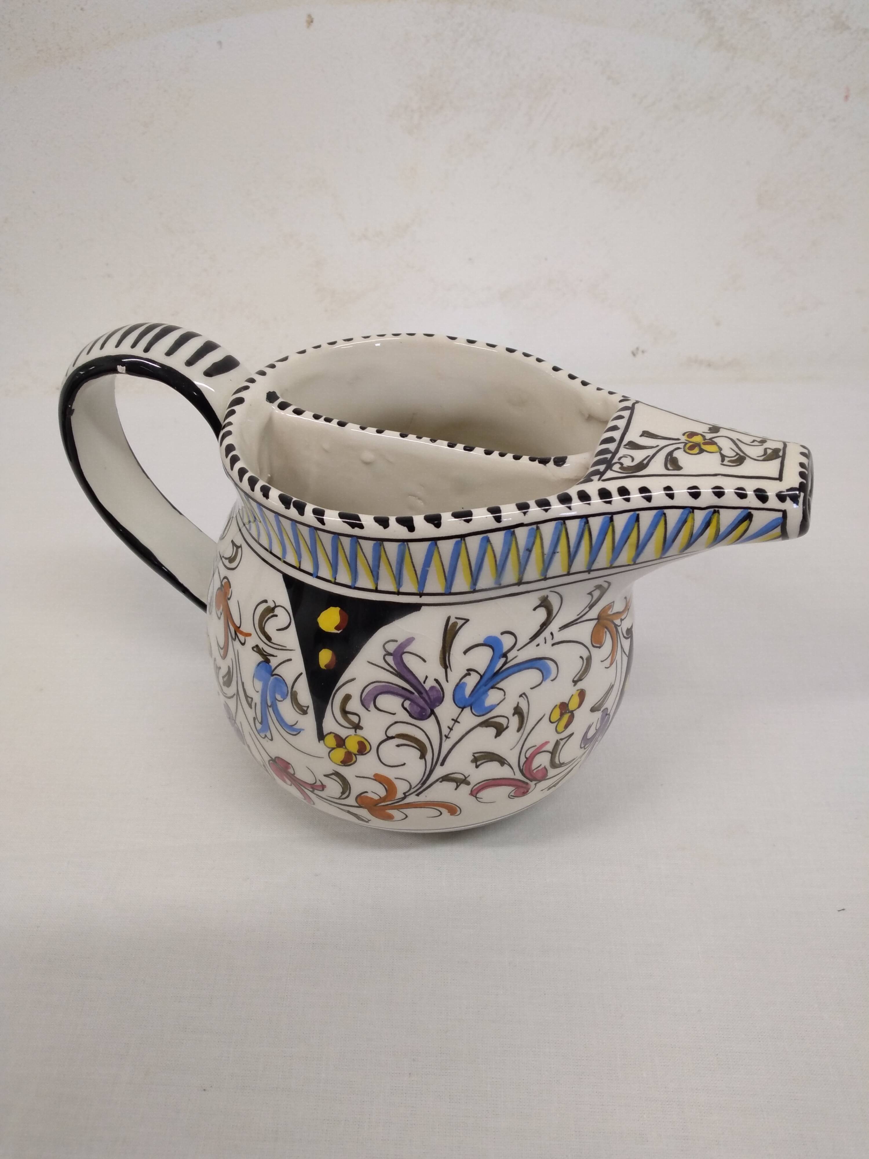 Pichet en céramique double contenant