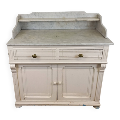 Meuble de toilette plateau marbre