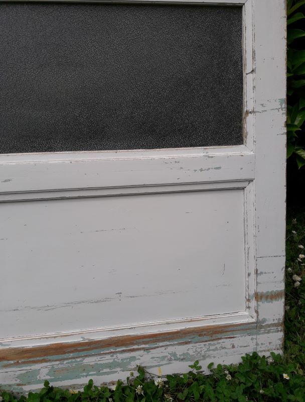 Door vintage translucent glazing