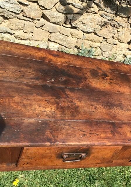 Solid wooden farm table mid-20th century