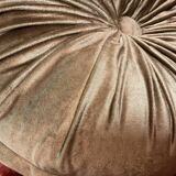 Round cushion in bronze velvet