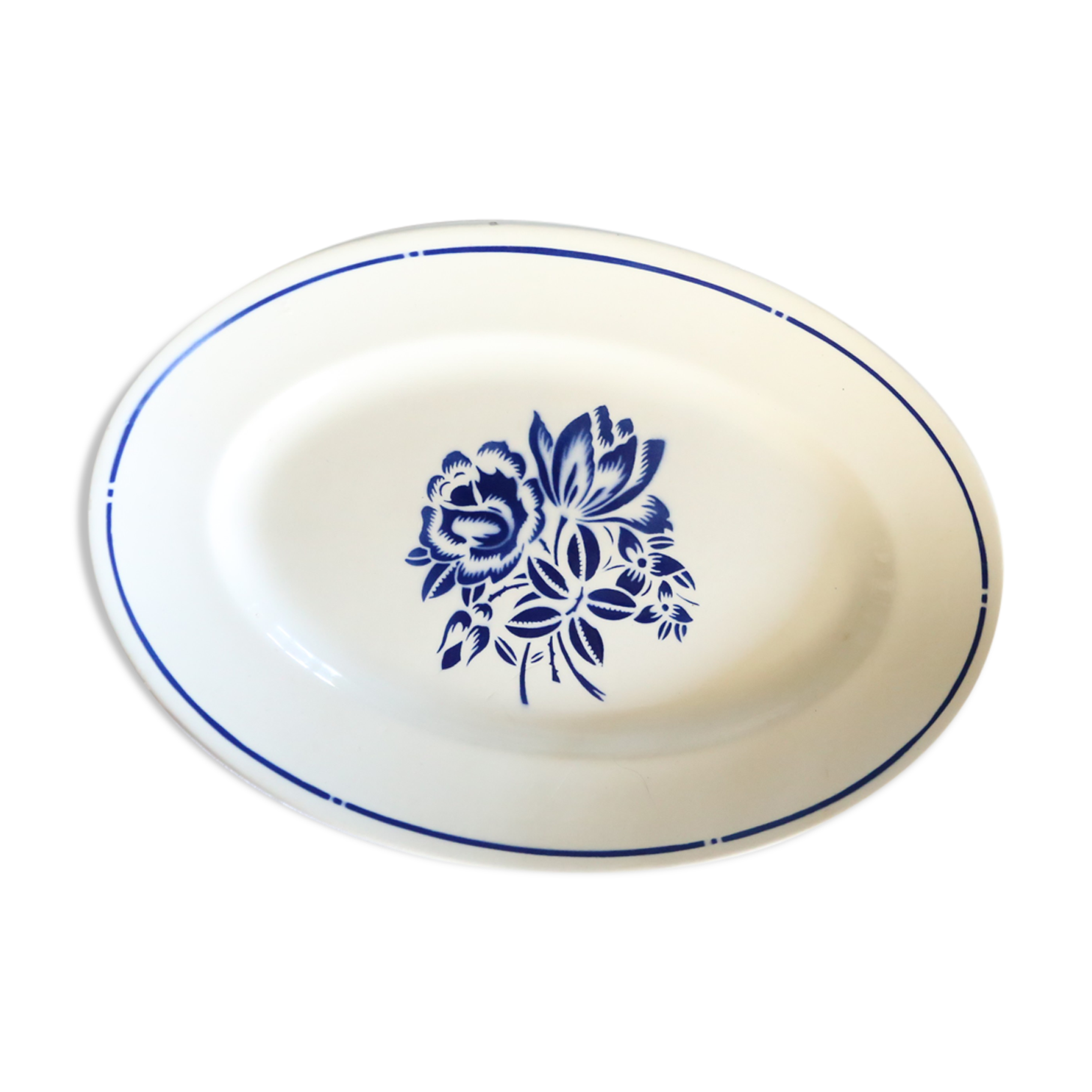 Badonviller 1930 oval dish, French manufacture, rare, authentic, table art