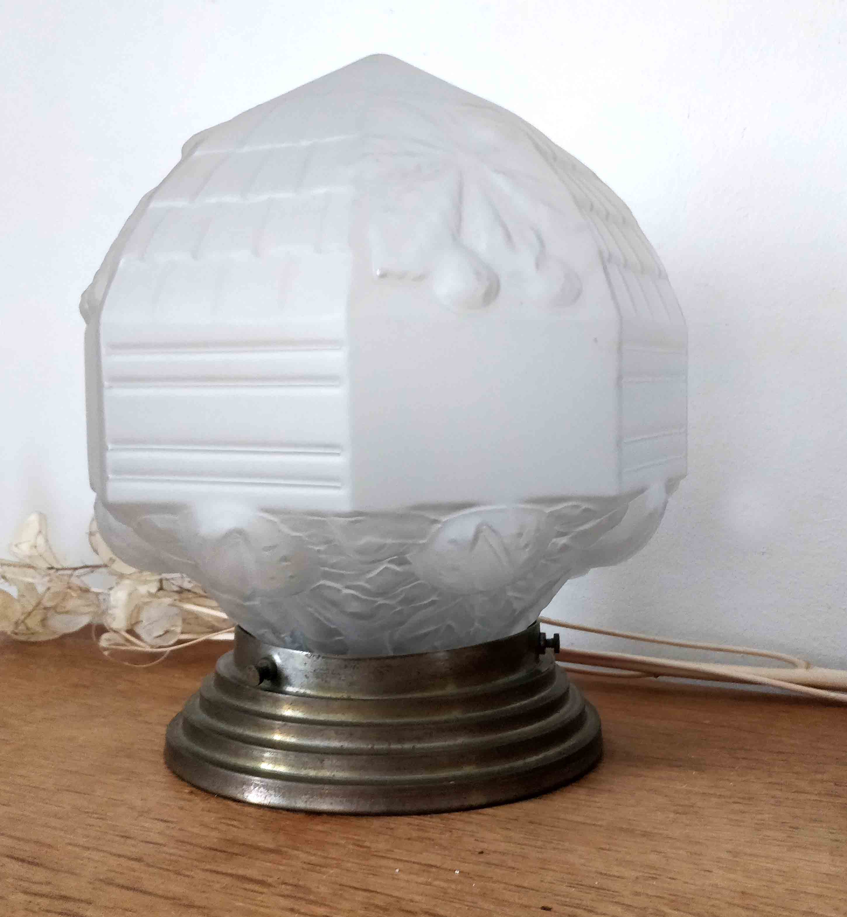 Art deco glass globe ceiling