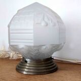 Plafonnier globe en verre art déco