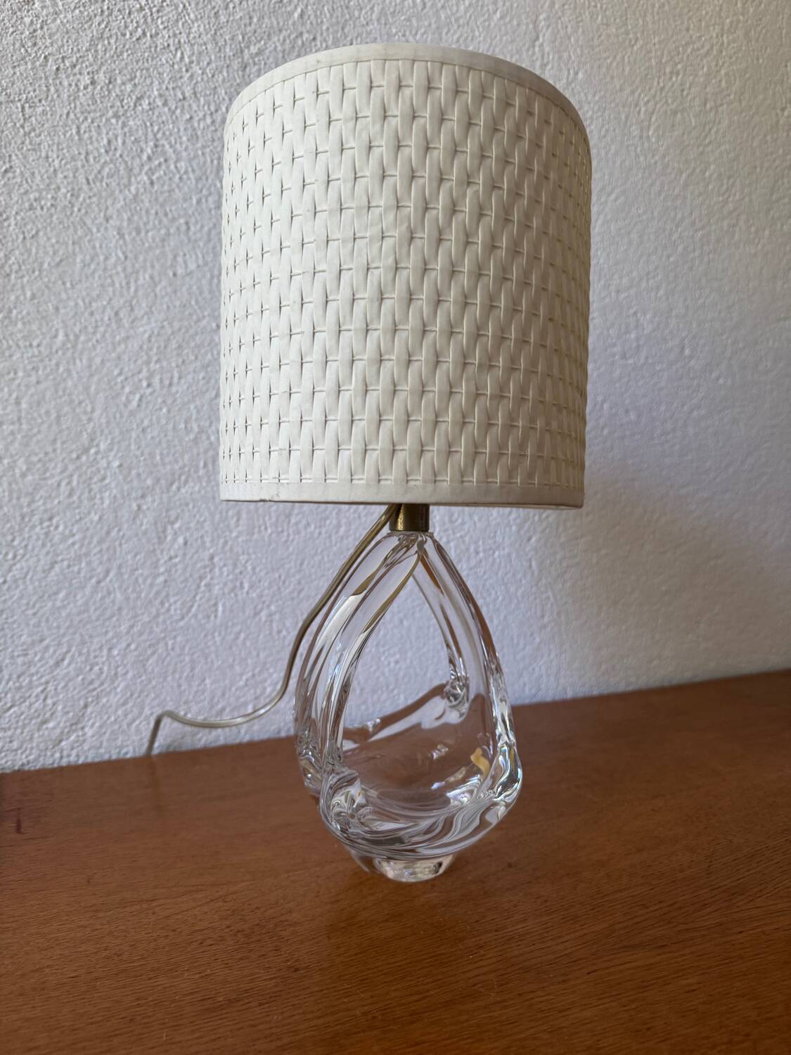 Lampe vide poche cristal années 60