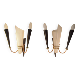 Paire applique lunel - perspex