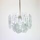 Large frosted glass chandelier from Murano by Kalmar, Austria, 1960s.