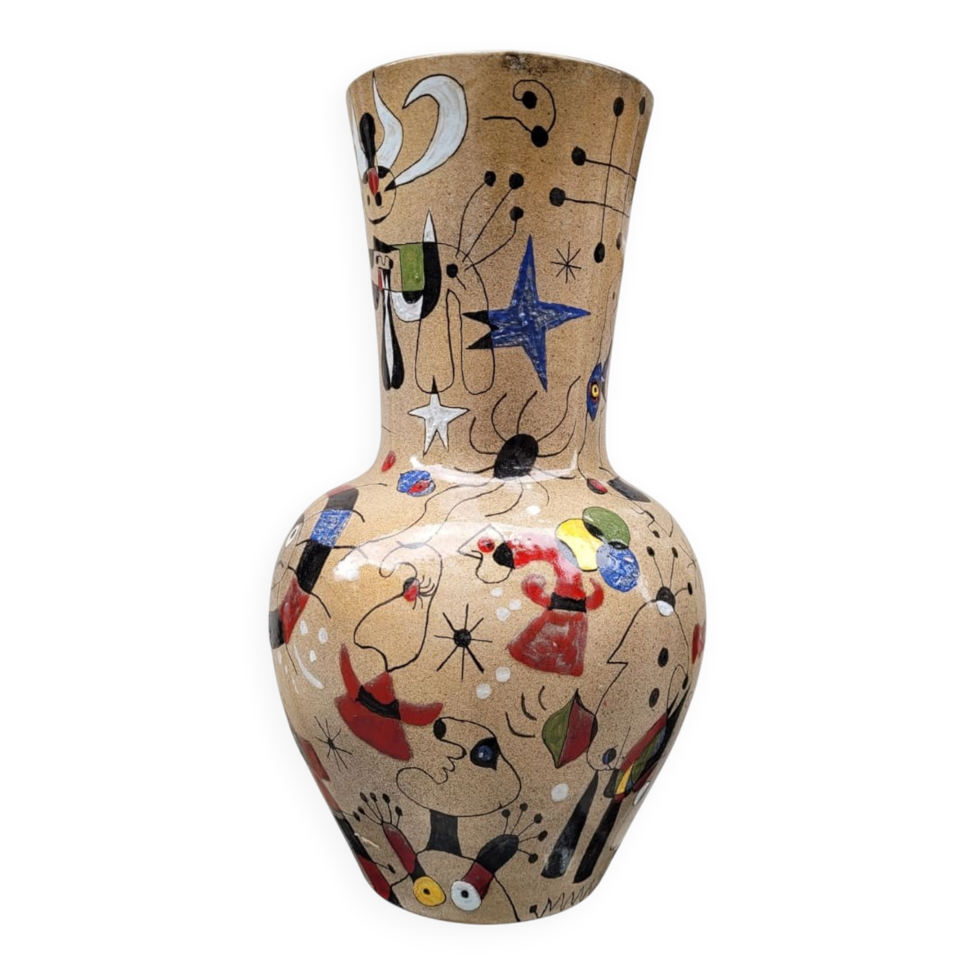 Vase "Miró", glazed ceramic, signed Renata, 1993 – Spain