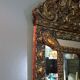 Beaten copper cushion mirror