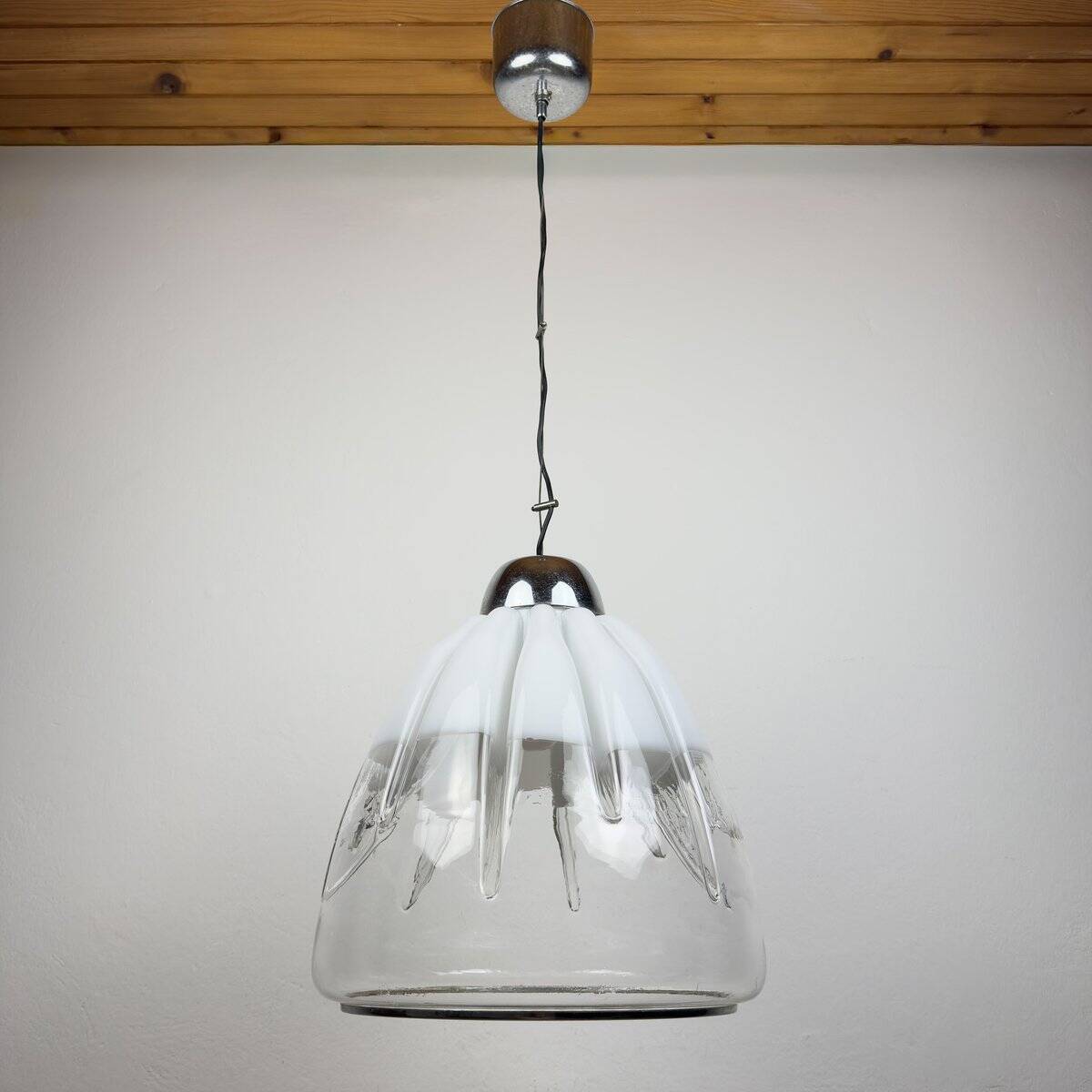 Lampe suspension en verre de Murano par Toni Zuccheri pour VeArt, Italie, années 1960
