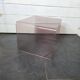 Smoked plexiglass side table from the 70s