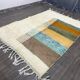 Tapis beni ouraine en laine pure fait main traditionnelle taille 1,4/2,6 m