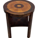 Art Deco Oak Side Table Inlaid Leaf coromandel minimalist design