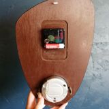 Clock vintage formica wall clock silent barometer "Manufrance"