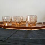 Art Deco Pink Glass Coffee Set
