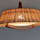 Teak and sisal pendant light from the 50s/60s by Temde Leuchten