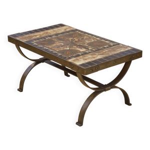 table basse en fer forgé - vallauris