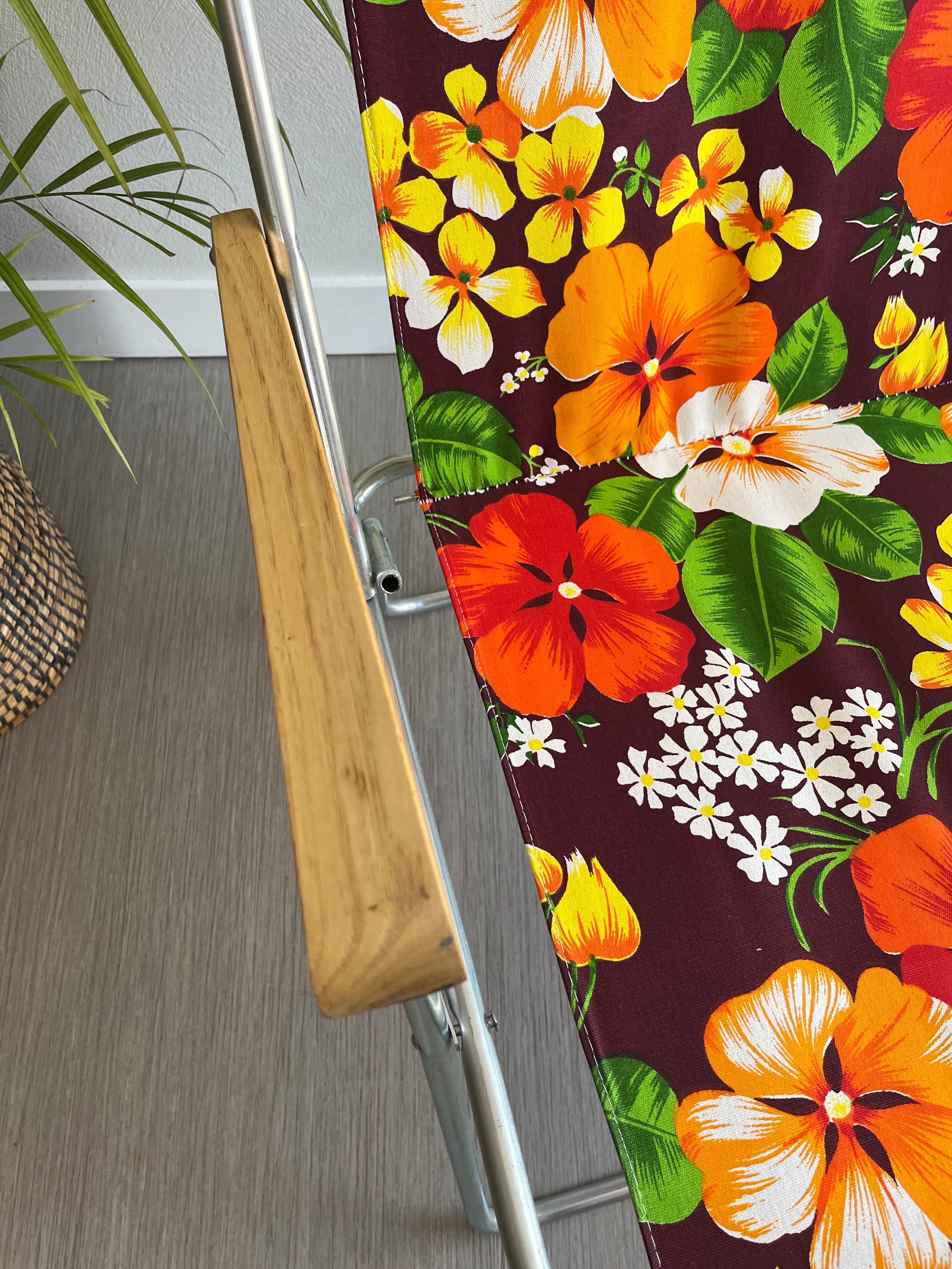 Vintage floral camping chair