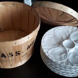 6 Pillivuyt 'Vendôme' model oyster plates