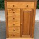 Commode anglaise à tiroirs en bois années 80