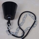 Lampe à émail industriel de Pologne, gris vif, 1960