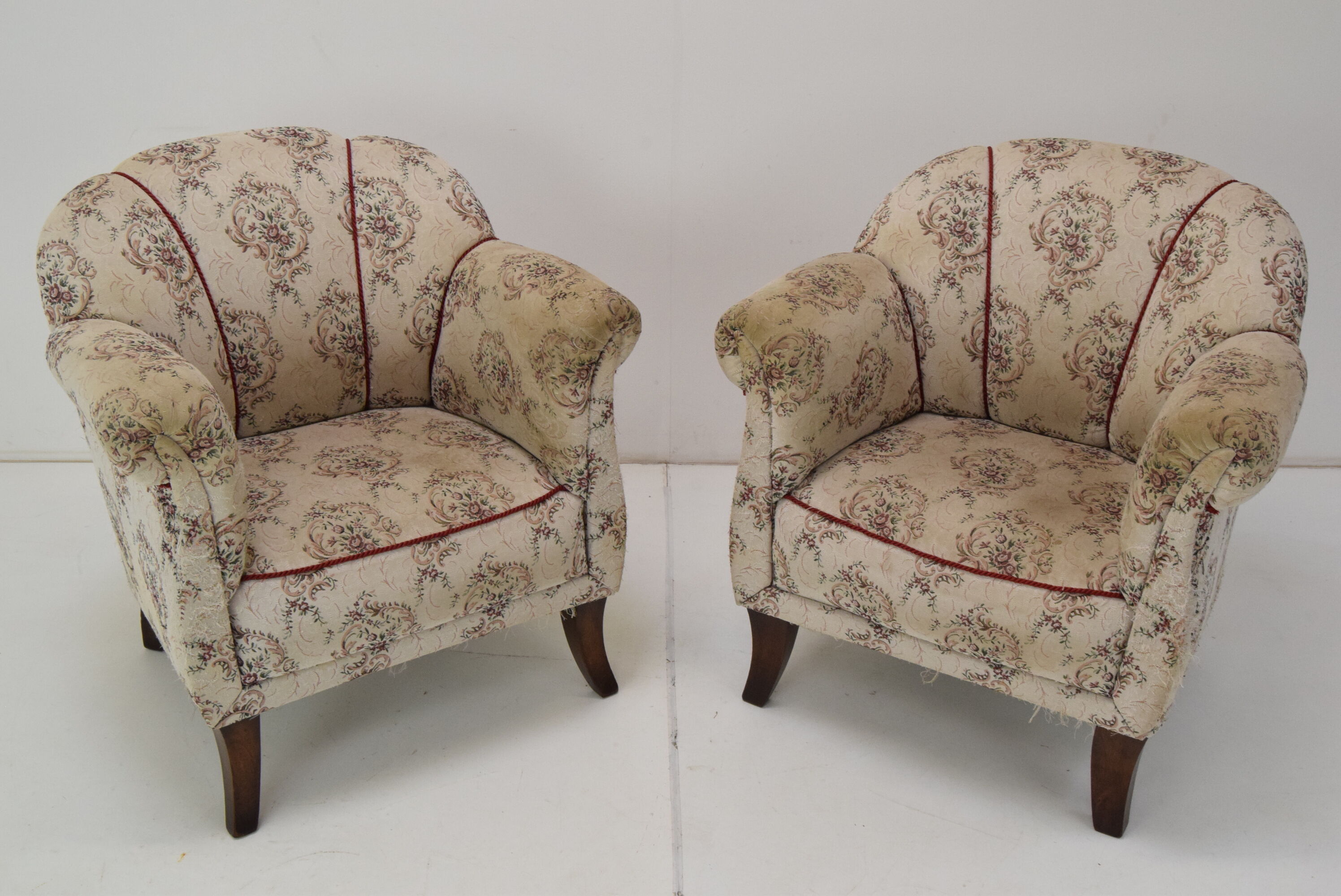 Pair of Mid-century Armchairs,Czechoslovakia,1950's.