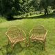 Pair of rattan armchairs