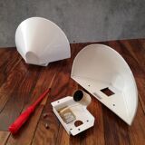 Half moon appliques in lase metal