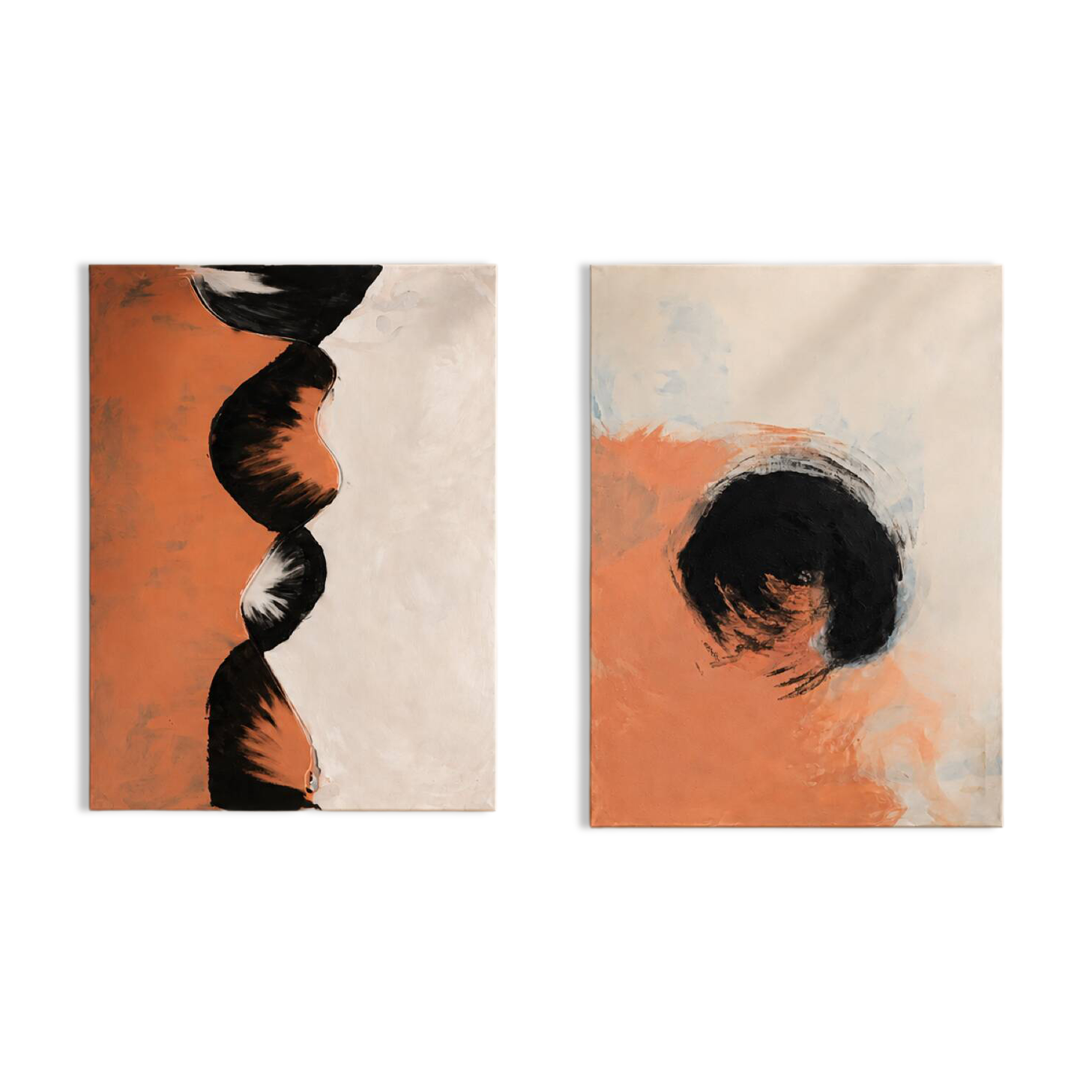 Set of two acrylic paintings on canvas - diptych