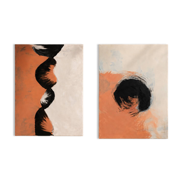 Set of two acrylic paintings on canvas - diptych