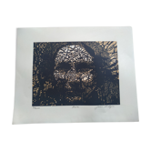 Original woodcut 97/200 | Jean Lodge | Winter | Christ | Jesus