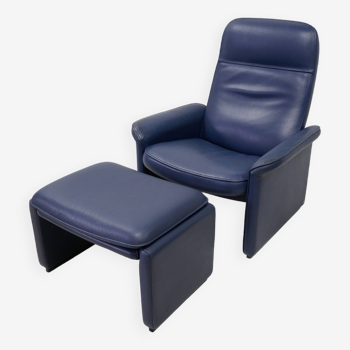 Chaise longue De Sede DS50 avec repose-pieds