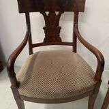 Paire de fauteuils a crosse en acajou XIX siècle