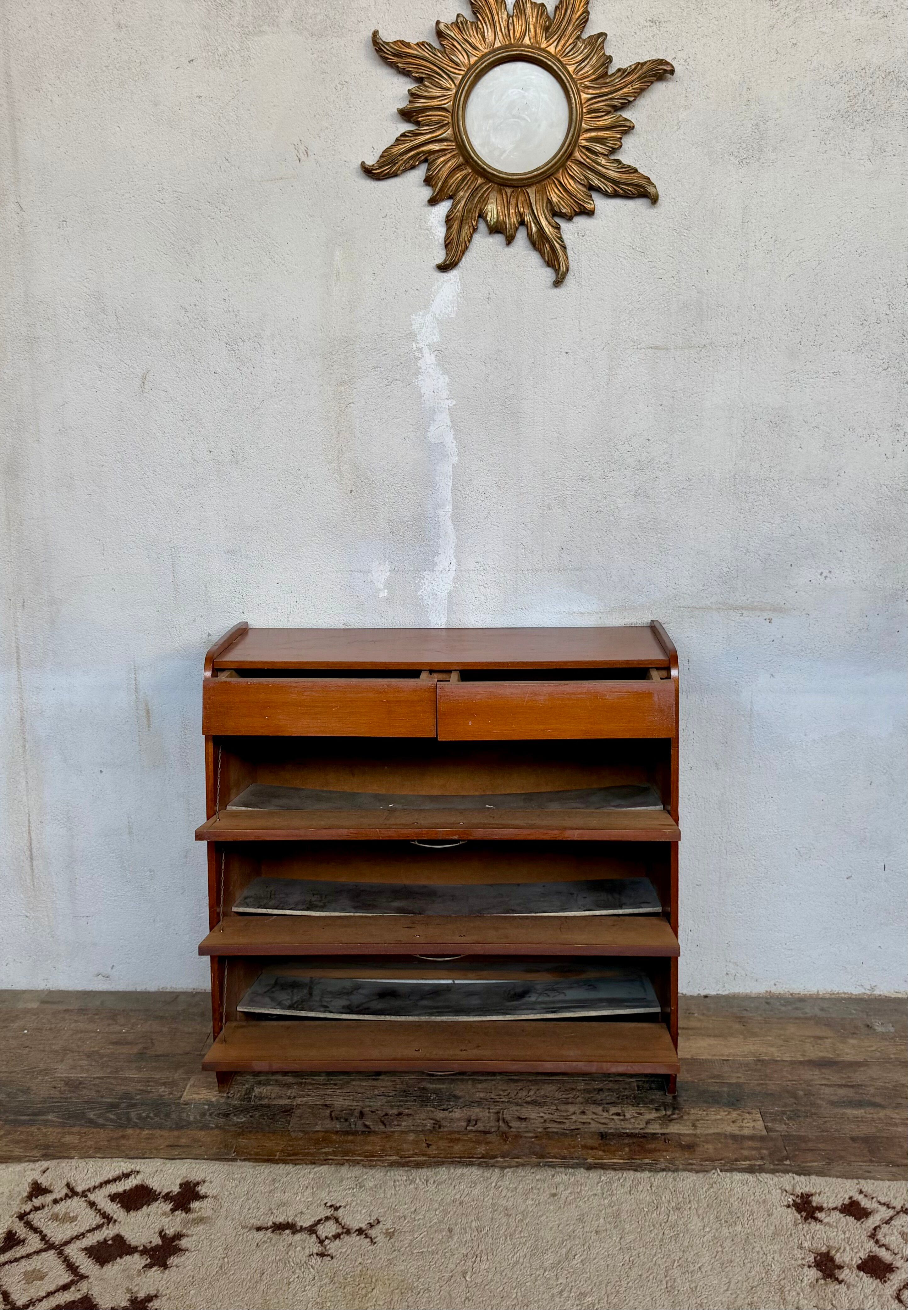 Vintage Scandinavian look shoe cabinet