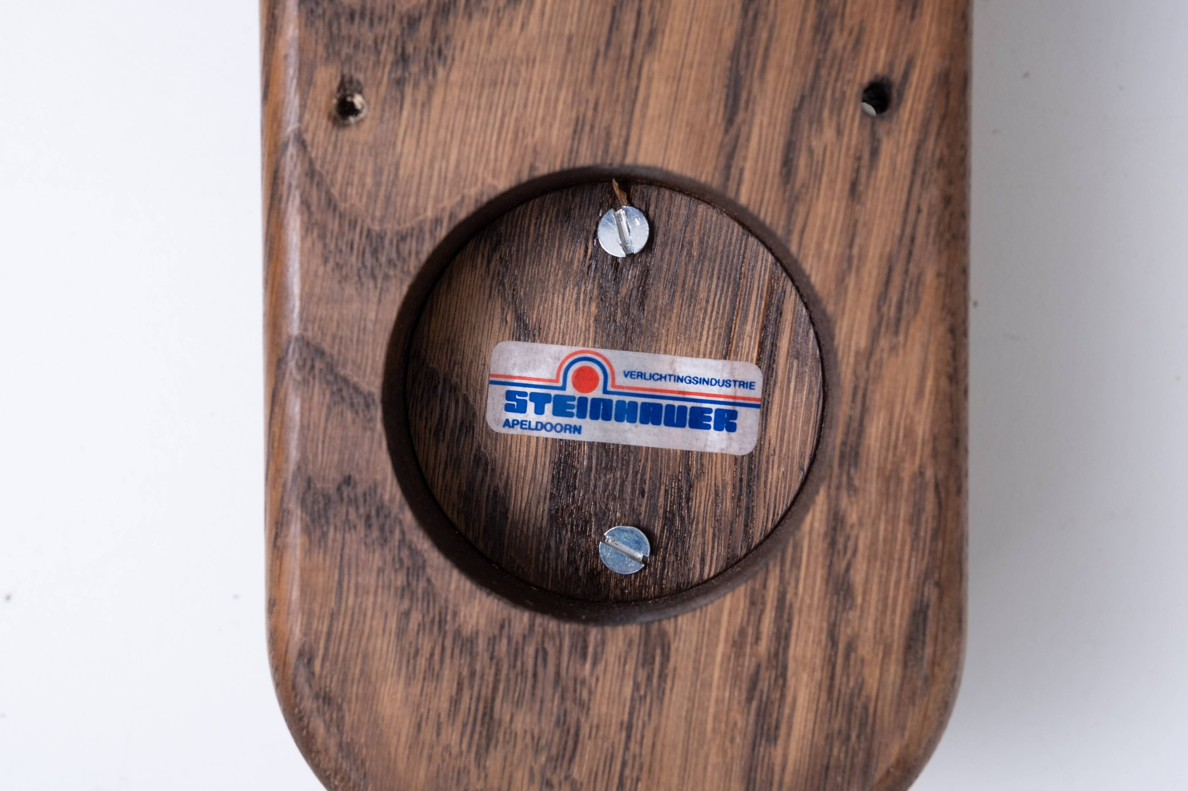 Steinhauer set Oak wood Wall lamps 1970s