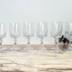 Lot de 6 verres à vin rouge cristal d'Arques modèle Louvre