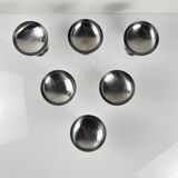 Set of 6 Guy Degrenne stainless steel ice cream cups with spoon